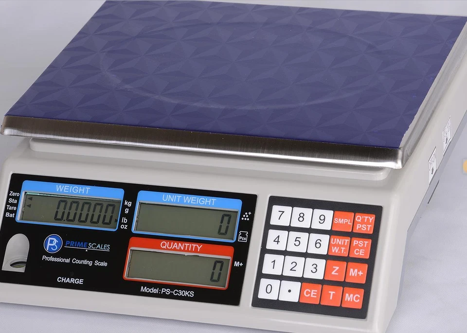 Prime Scales PS-C30KS Portable Counting Scale 12 lb X 0.0005 lb, AC adapter - Image 1 of 1