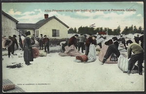 Erster Weltkrieg außerirdische Gefangene in Petawawa, Ontario Postkarte deutscher & österreichischer Kriegsgefangener - Bild 1 von 3