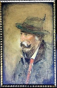 Alpenländisches Portrait, ca. 1900, Mischtechnik mit Kreide, mit Rahmen 61x46cm - Bild 1 von 12
