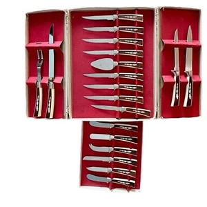 Vintage Regent Sheffield Steakmesser Schnitzerei Set Käsemesser englisches Besteck - Bild 1 von 15