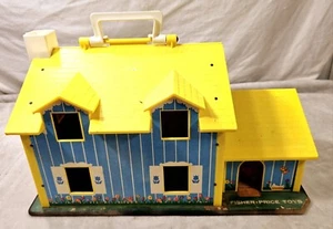 Vintage um 1970 Fisher Price #952 Spiel Familienhaus Spielzeug & Zubehör unvollständig - Bild 1 von 6