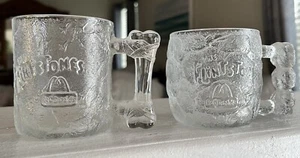 Set Of 2 1993 McDonalds Flinstone Cups/ Glasses / Mug - Picture 1 of 5
