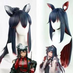 Anime Game Arknights Texas Cosplay Wigs 3 Styles Long Straight Hair & Props Ears - Picture 1 of 21