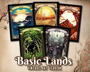 Vintage Basic Lands - High Quality Altered Art Custom Cards - Imagen 1 de 7