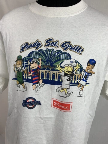 Vintage Milwaukee Brewers Miller Park Sausage Race Brew Crew MLB Shirt KV11866 Cover