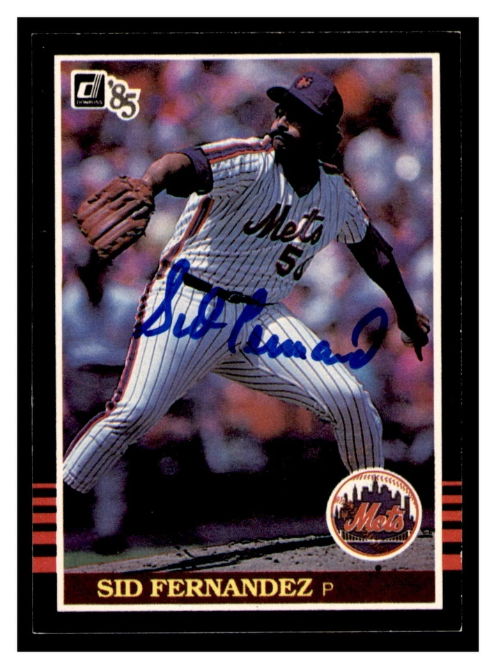 Sid Fernandez New York Mets Autographed 1985 Donruss Card #563 - Image 1 of 2