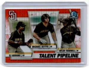 2020 Bowman Talent Pipeline Orange CJ Abrams Trammell RC San Diego Padres - Picture 1 of 2