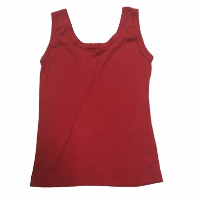 Camiseta sin mangas vintage años 70 para mujer roja cami tejida patriótica grunge granola niña Erika S M Foto 1 de 4