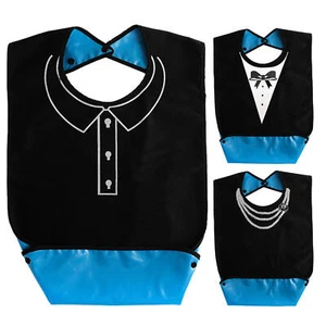 Adult Bibs Reusable Feeding Bib for Elderly with Crumb Catcher Nursing Home Bibs - Picture 1 of 14