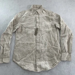 NUEVO CON ETIQUETAS J Crew Para Hombres XS Clásico Baird McNutt Camisa de Lino Irlandés Abotonada Manga Larga - Imagen 1 de 9