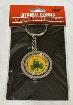Vintage Notre Dame Irish Keychain 2006 Fiesta  Bowl - Image 1 of 2