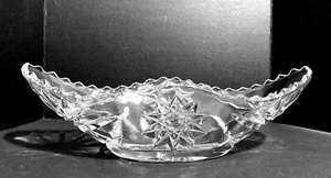 Anchor Hocking? Vorgeschnittenes Klarglas Sternenmuster Relish Schale/Bootsgeschirr - Bild 1 von 6