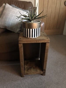 Rustic Pine Quality Handmade Side Table - Picture 1 of 4