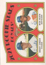 2021 Topps Heritage Baseball #129 Brady Singer RC Nick Heath RC