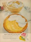 1954 Jello-O Pudding Pie Filling Dessert Lemon Food Vanilla Vintage Old Print Ad