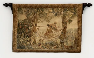 Handtied Tapestry  Wool Wall Hanging "African Royalty"  66" x 48" Ethan Allen - Picture 1 of 17