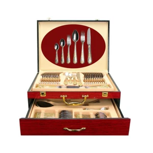 Set 75 pezzi argenteria Venezia Provenza per posate placcate in oro 12 - 18/10 - Foto 1 di 6