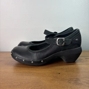 Merrell Luxe Mary Jane Shoes Womens 7.5 Black Leather Studded Buckle - Picture 1 of 10