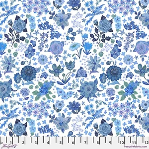 Blue Dreams, Blue - Nathalie Lete, Quilt Fabric 100% Cotton By Yard - Picture 1 of 3
