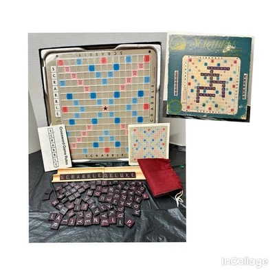 Vintage 1982 Scrabble Deluxe Turntable Selchow & Righter 100% Complete - Image 1 of 4