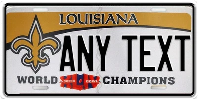 Louisiana World Champions XLI4 placa plana aluminio placa coche etiqueta Foto 1 de 4