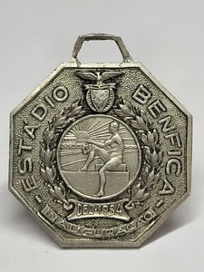 RARE/ Nude Man/ Antique 1954 SL BENFICA STADIUM Inauguration Commemorative Medal - Picture 1 of 7