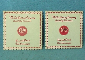 Celo Soda Paper Coasters (2 pcs)  Sauk City, WI - Picture 1 of 2