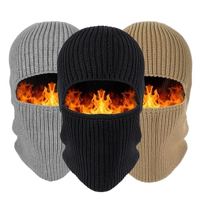 Máscara facial Máscara de esquí Gorra de invierno 1 agujero Pasamontañas Gorro Sombrero Capucha Táctico Cálido Hombres Foto 1 de 4
