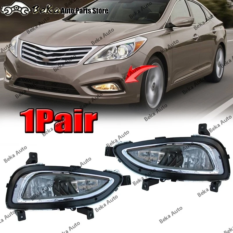 1 par de faros antiniebla delanteros para Hyundai Azera 2011 2012 2013 2014 luces de circulación diurna Foto 1 de 4