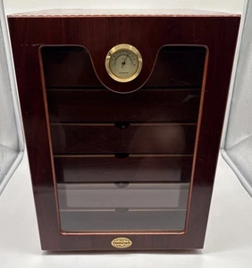 Thompson 7 Drawer Mahogany Cherry Counter Top Desk Humidor Cabinet - Picture 1 of 10