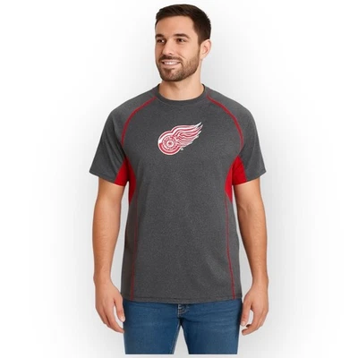 EUC Detroit Red Wings NHL Gray Performance Tee L  Athletic Fit Shirt 0934 - Image 1 of 4