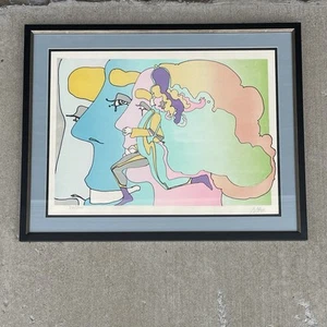 Vintage POP ART Serigrafie Peter Max "Three Lords and Runner" signiert und nummeriert - Bild 1 von 12