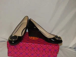 Cuñas de charol negro Tory Burch talla 6,5 - Imagen 1 de 6