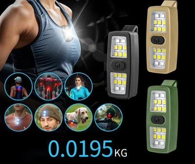 Rechargeable Portable Clip On Torch Runner Body Chest Wrist Light Led Flashlight - Image 1 of 4