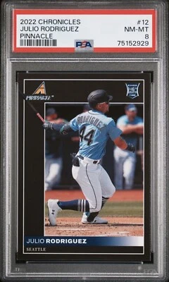 Julio Rodriguez 2022 Chronicles Pinnacle #12 RC Seattle Mariners PSA 8 Rookie - Image 1 of 2