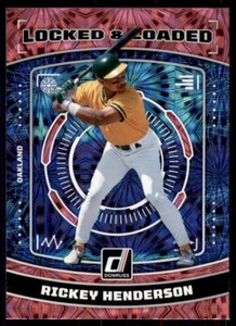 2023 Donruss Locked & Loaded Pink Fireworks Rickey Henderson Oakland Athletics
