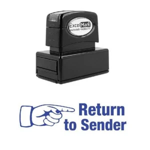 Right Finger RETURN TO SENDER Stamp - Pre-Inked / Blue - Picture 1 of 1