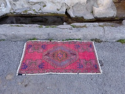 Vintage Hand Knotted Oushak runner ,Turkish Runner rug wool runner boho runner - Image 1 of 4