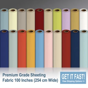 NightComfort Plain Fabric Sheeting High Thread PolyCotton 254cm Wide/ Metre - Picture 1 of 136