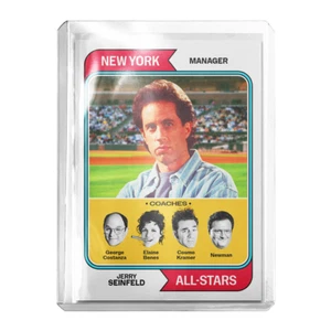 Benutzerdefinierte Seinfeld Costanza Elaine Kramer Newman '74 Retro-Stil Baseballkarte - Bild 1 von 3