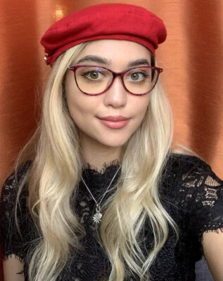 Armação de óculos feminina Tom Ford FT5616 54mm 54-14-140 olho de gato vermelho magenta - Imagem 1 de 4