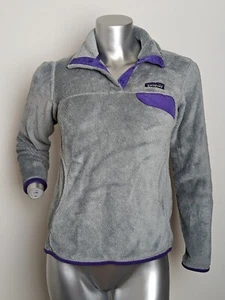 Suéter Patagonia Mujer Pequeño Gris Púrpura Pullover Snap T Pollover Exterior - Imagen 1 de 5