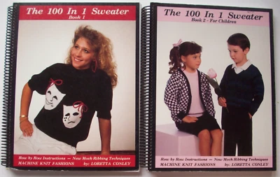 The 100 in 1 Sweater BK  1 and 2   Adults children knitting machine patterns - Image 1 of 4