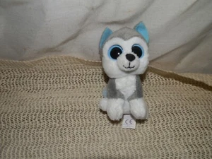 TY Beanies Boos, 2011, Slush, 4 Zoll grau & blau, Stofftier, Husky Hund, Spielzeug - Bild 1 von 5