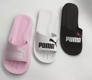 Puma Purecat Badelatschen Schlappen Schuhe Damen/Herren/Unisex Weiß/Rosa/Schwarz - Bild 1 von 19