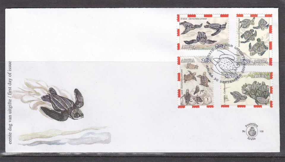 Tortugas Arubu edición FDC 2003 (108) Foto 1 de 1