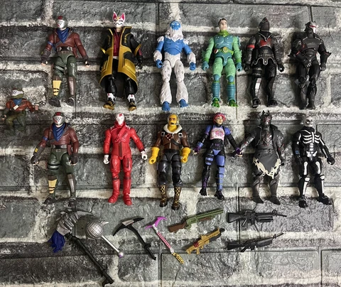 Jazwares Fortnite 3.75 Action Figures Lot of 11 w Accessories! Skull Yeti & MORE Cover