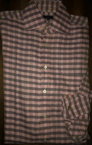 Men's Ted Baker London Long Sleeve Multicolor Print Button Front Shirt Sz 2 EUC - Picture 1 of 2