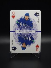 Quinn Hughes 2022-23 O-Pee-Chee Hockey Queen of Hearts Playing Card Van Canucks