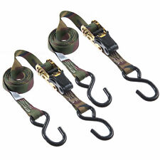 KEEPER 03518 2-PACK RATCHET TIE DOWNS CAMOUFLAGE 1 INCH X 12 FEET S-HOOK NEW